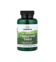 Swanson Fenugreek Seed 90 Vegan Capsules (610 mg per Capsule) (Silver)