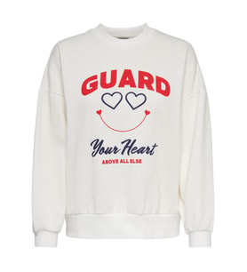 Only Kadın Baskılı Bisiklet Yaka Love Sweatshirt -15279830 (Ekru)