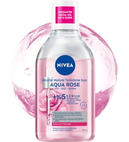 Aqua Rose Gül Suyu ve Serum İçeren Çift Fazlı Micellar Makyaj Temizleme Suyu 400ml,Yüz Göz Dudak, SPF Filtrelerini Temizler