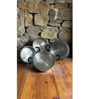 4'lü Alüminyum Tava, Sahan, Bakır Görünümlü 18,20,22,24 cm