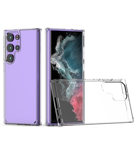 Galaxy S23 Ultra Kılıf Zore Coss Şeffaf Sert Silikon Kılıf (Renksiz)