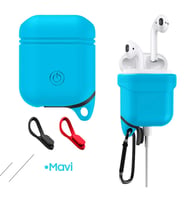 Ally Apple Airpods İçin Premium Silikon Kılıf Anahtarlıklı-(5775) - EEEEEE5780-6264