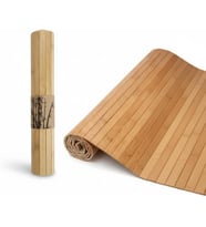 Bambu Banyo Paspası & Mutfak Matı Kaydırmaz Tabanlı, Suya Dayanıklı Çamaşır Makinesi Üstü Dekoratif Örtü Olarak Kullanılabilir Doğal Ahşap Görünümlü