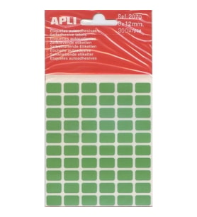 Apli Etiket 8x12 mm Yeşil 300 lü (25 paket) / 7500 adet Etiket