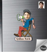 Kişiye Özel Rejisör Erkek Ahşap Magnet -1