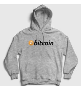 Presmono Unisex Gri Btc Bitcoin Kapüşonlu Sweatshirt 263339tt (Gri)