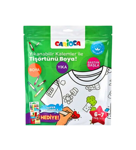 Boyanabilir Tişört Yıkanabilir Kalem Hediyeli 6-7 Yaş