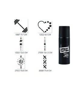 Şerit Pusula Spray Tattoo Geçici Sprey Dövme Seti