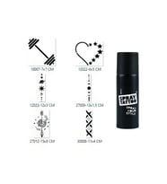 Şerit Pusula Spray Tattoo Geçici Sprey Dövme Seti