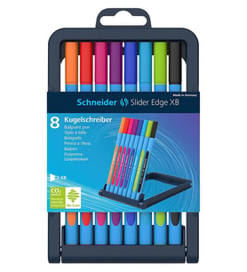 Slider Edge Xb Tükenmez Kalem 8 Renk Standlı 1 Paket 1.0 mm Bilye Uçlu Tükenmez Kalem 8 Li Slideredge (Çok Renkli)