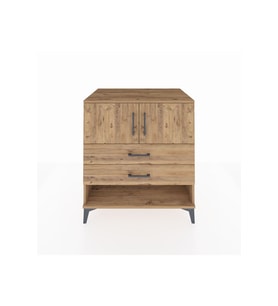 Kronos Şifonyer 2 Raflı 2 Çekmeceli 2 Kapaklı 88x59x96 Çam-Çam