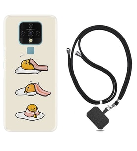 Tecno Camon 16 18P Pova Kılıf Boyun Askılı Silikon Sweety Egg 1322