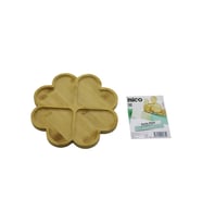 YUVARLAK 4 KALP BÖLMELİ AHŞAP BAMBU SERVİS SUNUM TEPSİ - TAHTASI 21 X 1.4CM (5680)
