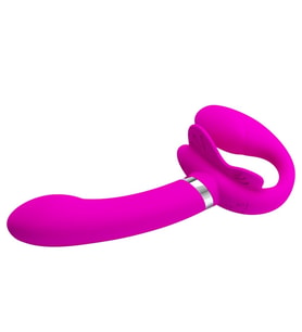 Lilitu Shop USb Şarjlı Çift Taraflı Strapon Teknolojik G-Spot Vajinal Vibratör