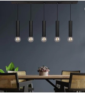 MYLİGHTS  RUSTİK VİNTAGE beşli  1mrt  MASA ÜSTÜ E27 DUYLU AVİZE 