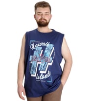 Mode XL Büyük Beden Erkek Atlet HAWAII 23011 İndigo