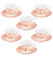 Tantitoni Pink Wind 6 Kişilik Kahve Fincan Takımı