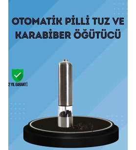 Pilli Baharat Değirmeni Karabiber Tuz ve Baharat Öğütücü