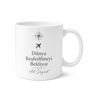 I'd Rather Be Traveling Baskılı Seyahat Temalı İngilizce Kupa Bardak Hediye