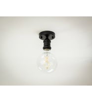 RİOLİGHT RETRO,RUSTİK KOLİDOR,ODA,MUTFAK,BANYO İÇİN SİYAH TEKLİ 1XE27 DUYLU PLOFONYER ARMATÜR,AVİZE