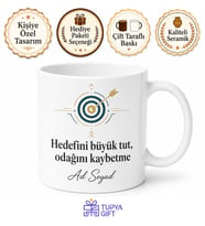 Kişiye Özel Başarıya Odaklan Baskılı Kupa Bardak Motivasyon Hediye