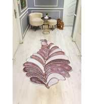 Modern Lazer Kesim Dijital Baskı Kaymaz Taban Halı H0414 (Çok Renkli)