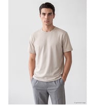 LCWAIKIKI Classic Bej Regular Fit Dry Touch Kalın Kumaş Tişört /03
