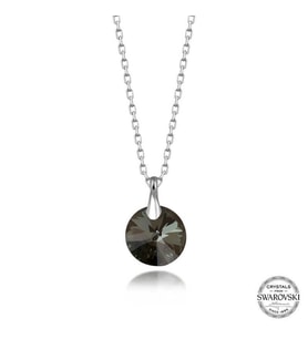 Swarovski Crystal İris Yeşil Taşlı Gümüş Kadın Kolye