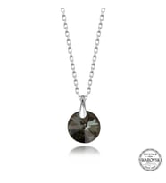 Swarovski Crystal İris Yeşil Taşlı Gümüş Kadın Kolye