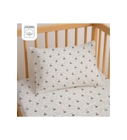 %100 Pamuklu Bebek Lastikli Çarşaf 60x120+20 + Bebek Yastık Kılıfı 35x45