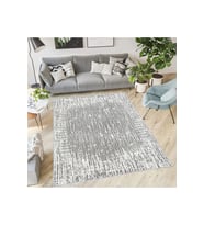Rovigo Home Dijital Baskı Yıkanabilir Kaymaz Taban Salon Halısı RVG0403 (Gri)