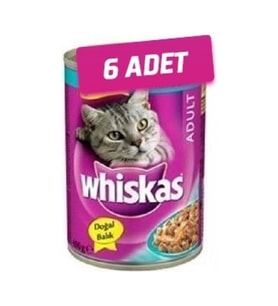Whiskas 6 Adet - Whiskas Ton Balikli Yetişkin Kedi Konservesi 400 gr