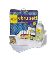 Ebru Boya Seti A4 23 Parça 8 Renk Damlalıklı 1 Paket Art Deco Ebru Başlangıç Sanat Seti 1 Paket