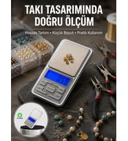 Mavi Işıklı LCD Ekranlı Hassas Tartı Terazisi Yeni Nesil