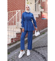 Ribana Detaylı Takım İndigo