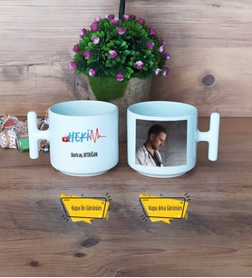 Hekim Kupa Bardak T Fotoğraflı Tıp Bayramı Hediyesi Doktora Hediye