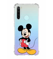 Xiaomi Redmi Note 8 Köşe Korumalı Antişok Kapak Mickey Mouse Tasarımlı Şeffaf  Kılıf