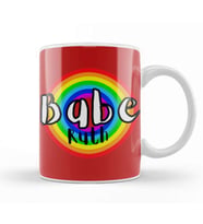 Babe Ruth Baseball  Retro Rainbow Style Kupa Bardak Porselen