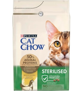 Cat Chow Sterilised Kuru Kedi Maması, Tavuklu, Kısırlaştırılmış, Yetişkin, 3 kg