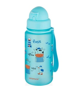 UZSPACE MATARA TRITAN SOFT TOUCH PİPETLİ 3024 400 ML SPINDRIFT BLUE-SEA BOYS