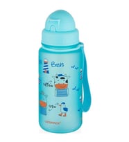 UZSPACE MATARA TRITAN SOFT TOUCH PİPETLİ 3024 400 ML SPINDRIFT BLUE-SEA BOYS