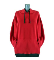 Kapüşonlu Kadın Sweatshirt - Kırmızı Siyah Enerji