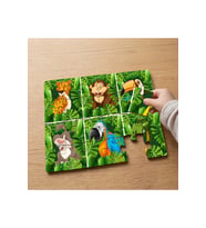 Safari Hayvanları Tasarımlı 24 Parça Ahşap Çocuk Puzzle MPK1220