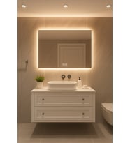 Digital Hayat Buğu Çözücü Dokunmatik Ayna  Beyaz Günışığı Amber Mavi Kırmızı  Işıklı Banyo Makyaj Aynası LED