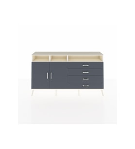 Arges Konsol 5 Raflı 4 Çekmeceli 2 Kapaklı 176x30x99 Aytaşı-Antrasit