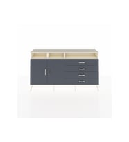 Arges Konsol 5 Raflı 4 Çekmeceli 2 Kapaklı 176x30x99 Aytaşı-Antrasit