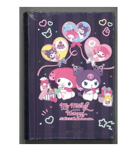 VICTORIA'S JOURNALS 525-1986 MY MELODY & KUROMİ A7 80 GR. SERT KAPAK 365 GÜN GÜNLÜK/AJANDA ÇİZGİLİ D