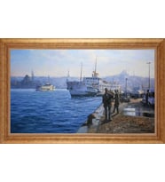 ALTIN ÇERÇEVELİ PASPARTULU TABLO CR593
