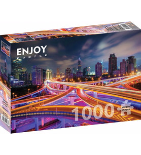 Enjoy 1000 Parça Gece Şangay Şehir Merkezi Puzzle