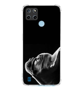 PrintiFy Realme C25 Uyumlu Köpek 1 Baskılı Şeffaf Köşe Korumalı Antişok Kılıf